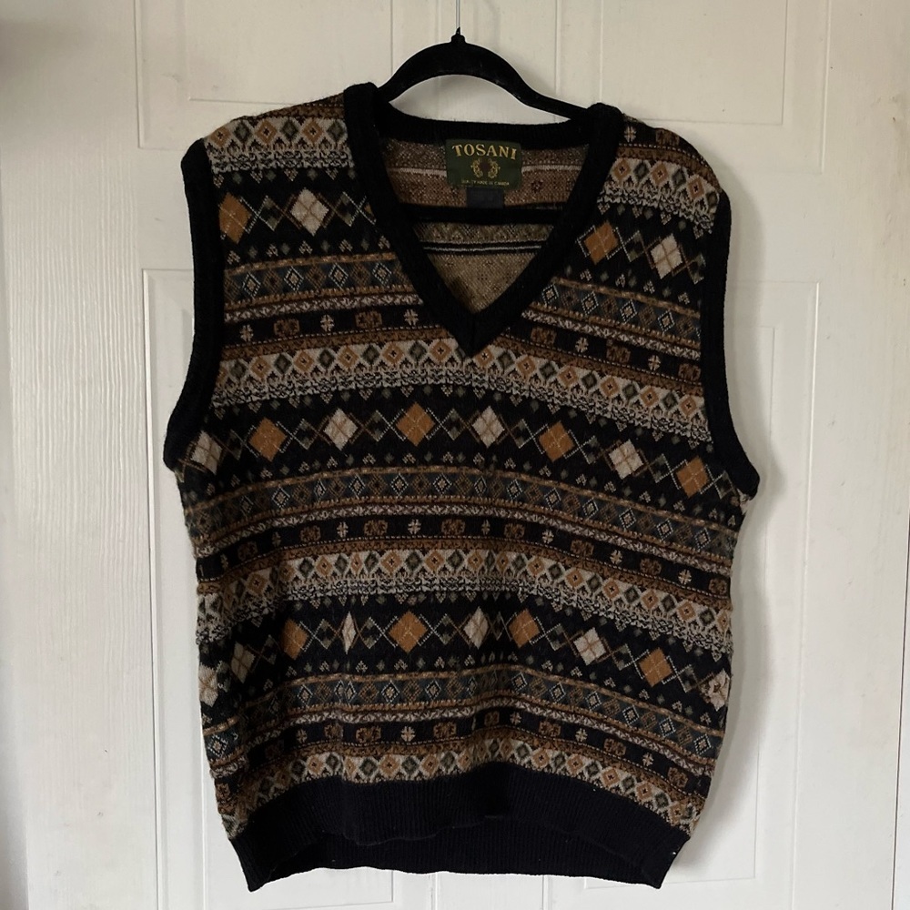TOSANI Vintage Wool Sweater Vest
